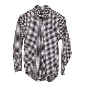 Vineyard Vines Tucker Shirt Classic Fit Blue White Check Black Whale Mens Small